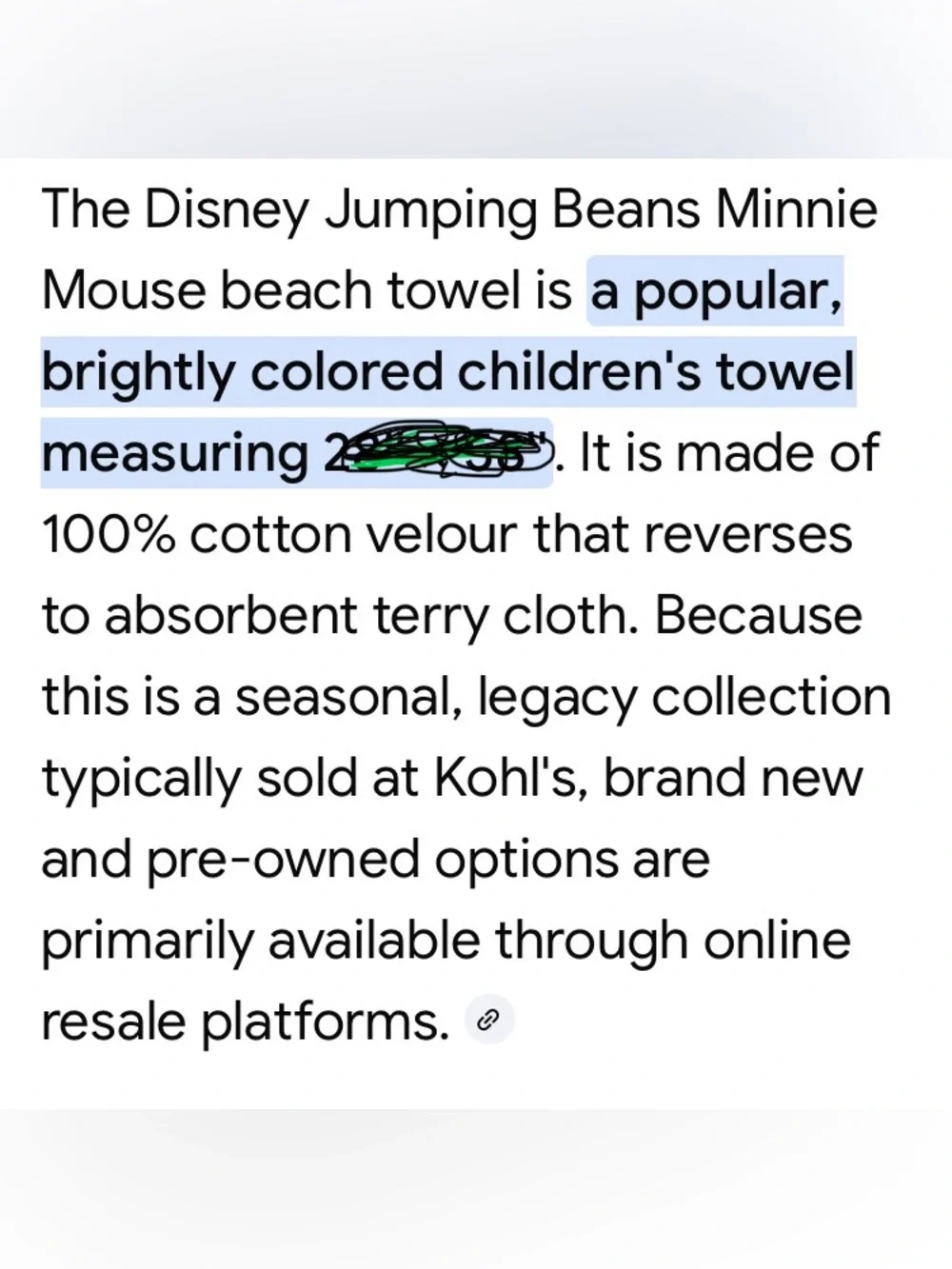 Disney Minnie Mouse beach towel